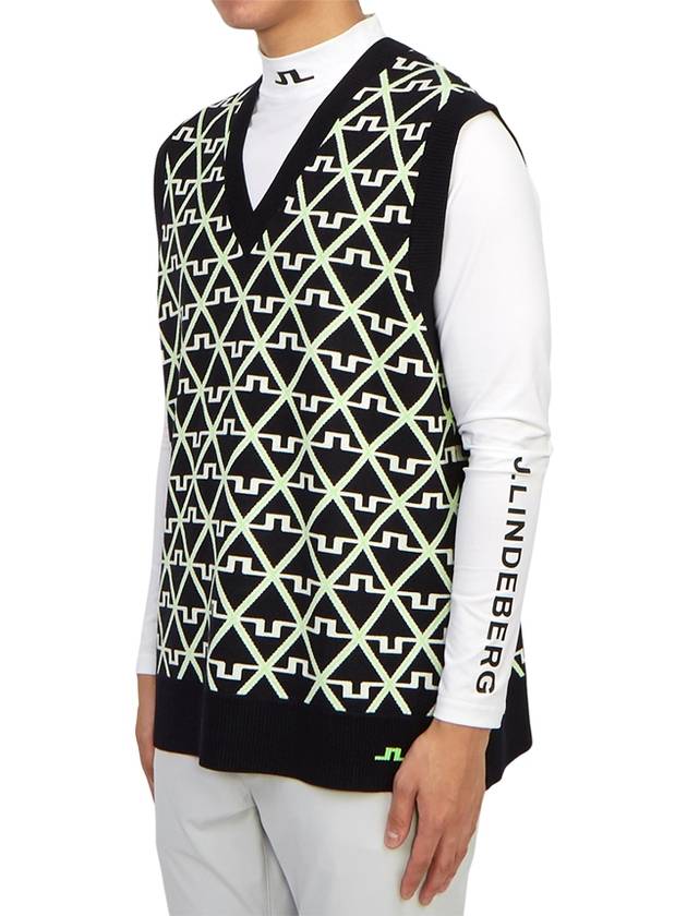 Golf Elian Knit Vest Black - J.LINDEBERG - BALAAN 3