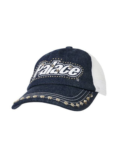 Studded Denim Trucker Ball Cap Indigo - PALACE - BALAAN 2