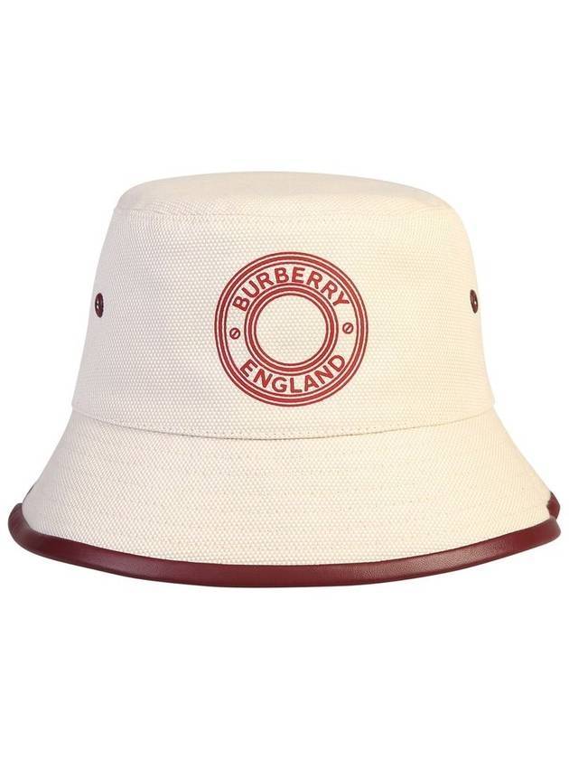 Logo Print Bucket Hat White - BURBERRY - BALAAN 1