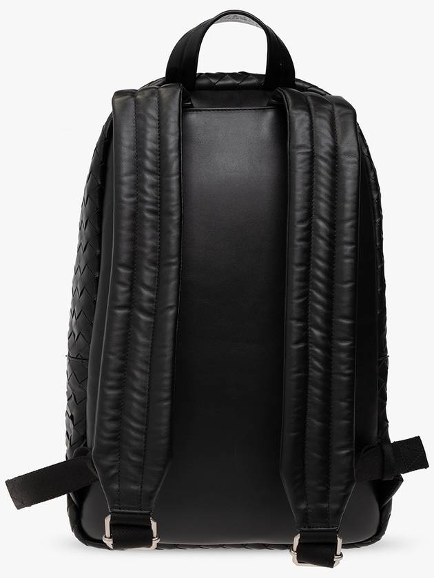 Intrecciato Medium Calfskin Backpack Black - BOTTEGA VENETA - BALAAN 4