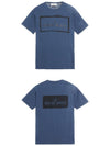 Stencil One Logo Short Sleeve T-Shirt Navy - STONE ISLAND - BALAAN 5