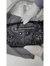 Zipper Stud Arena Lambskin Shoulder Bag Black - BALENCIAGA - BALAAN 4