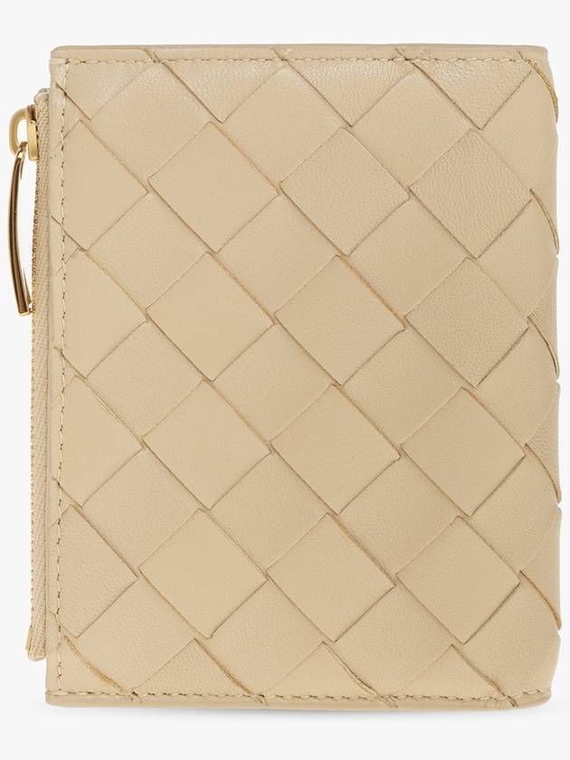 Bottega Veneta Leather Wallet, Women's, Beige - BOTTEGA VENETA - BALAAN 3