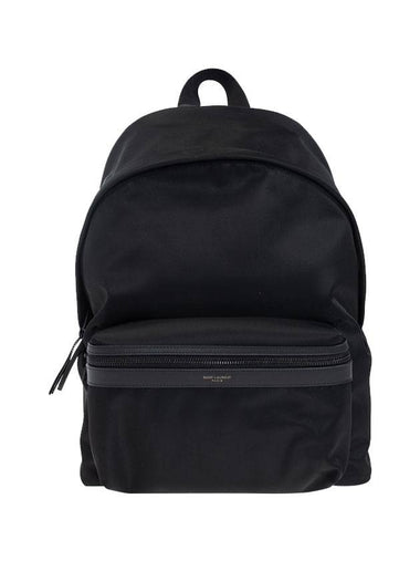 City Leather Trim Backpack Black - SAINT LAURENT - BALAAN 1