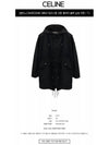 Technical Cotton Long Parka Black - CELINE - BALAAN 3