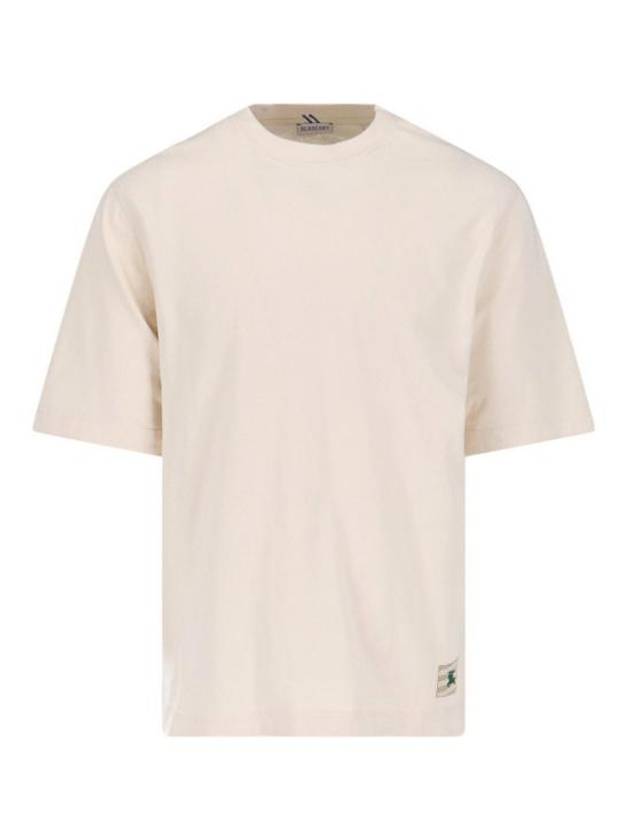 Cotton Short Sleeve T-Shirt Ivory - BURBERRY - BALAAN 2