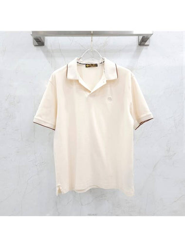 Lux You 50 Cotton open polo collar - LORO PIANA - BALAAN 1