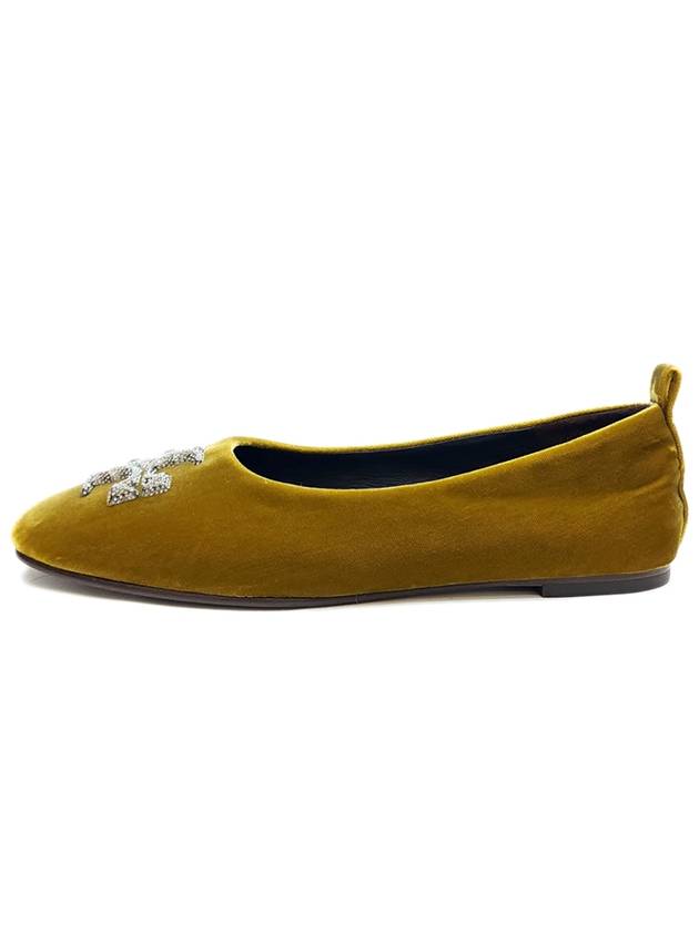 Women's Eleanor Pave Ballerina Shoes Mustard 146510 700 - TORY BURCH - BALAAN 4