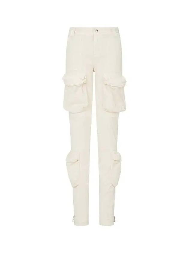 Women's Slim Fit Easy Cargo Pants Ivory 270001 - DIESEL - BALAAN 1