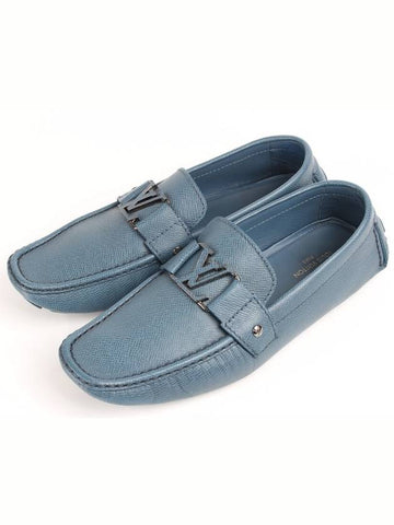 LV initial leather loafer blue 8 5 275 - LOUIS VUITTON - BALAAN 1