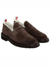 Shearling Lining Suede Penny Loafers Brown - THOM BROWNE - BALAAN 2