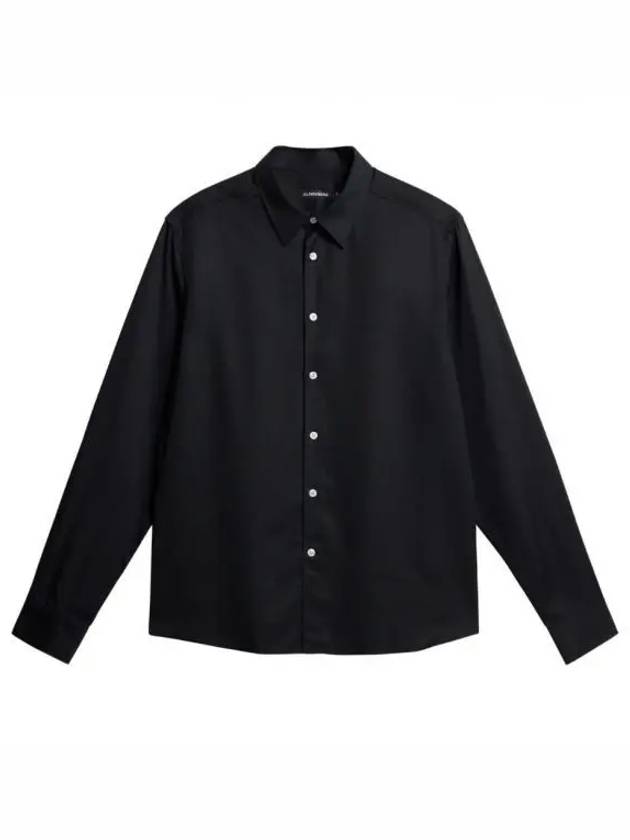 Comfort Tencel Slim Long Sleeve Shirt Black - J.LINDEBERG - BALAAN 2