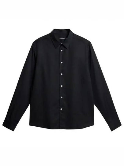 Comfort Tencel Slim Long Sleeve Shirt Black - J.LINDEBERG - BALAAN 2