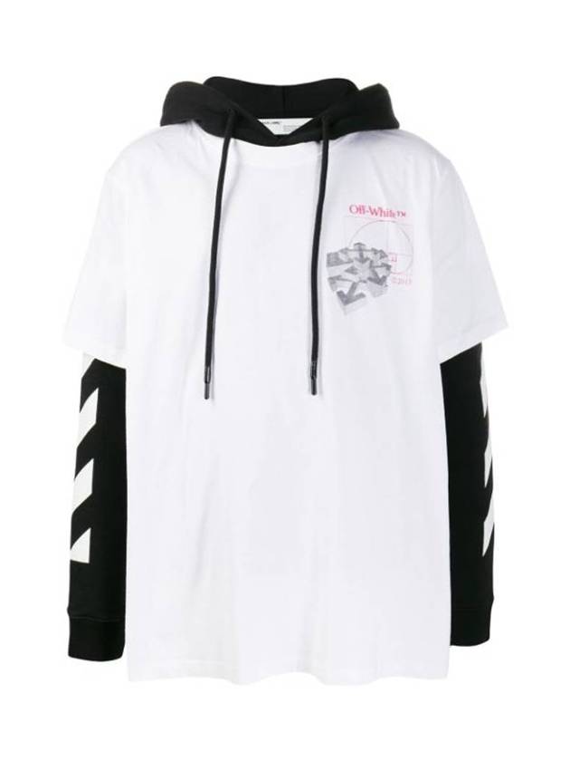 Double Sleeve Hoodie White - OFF WHITE - BALAAN 1