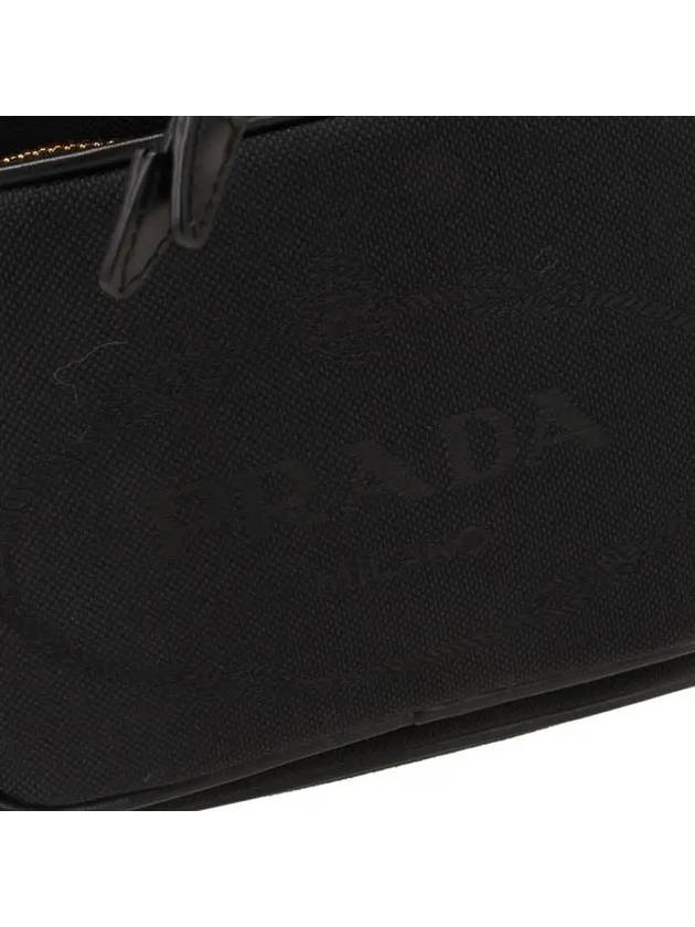 Logo Jacquard Lettering Bucket Bag Black - PRADA - BALAAN 9