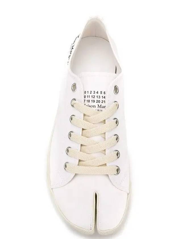 Tabi Canvas Low Top Sneakers White - MAISON MARGIELA - BALAAN 3