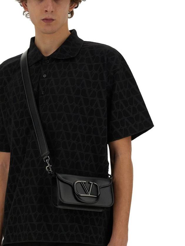 Toile Iconogrape Print Cotton PK Shirt Black - VALENTINO - BALAAN 5