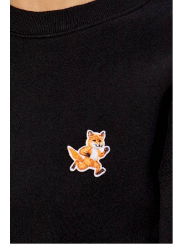 Speedy Fox Patch Comfort Sweatshirt Black - MAISON KITSUNE - BALAAN 5