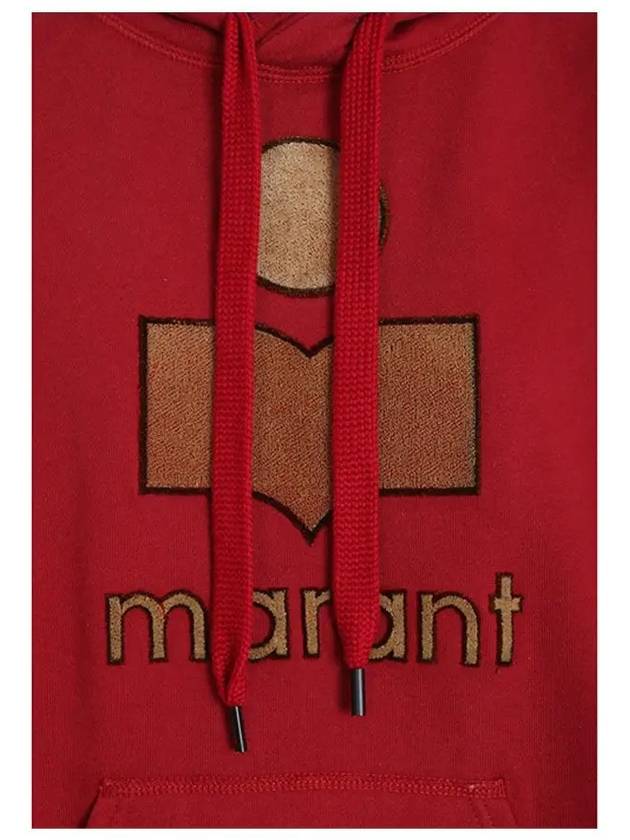 Mansell brushed hooded top red - ISABEL MARANT - BALAAN.