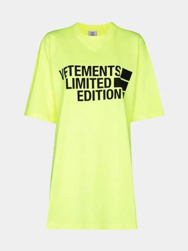 Big Logo Short Sleeve T-Shirt Yellow - VETEMENTS - BALAAN 2