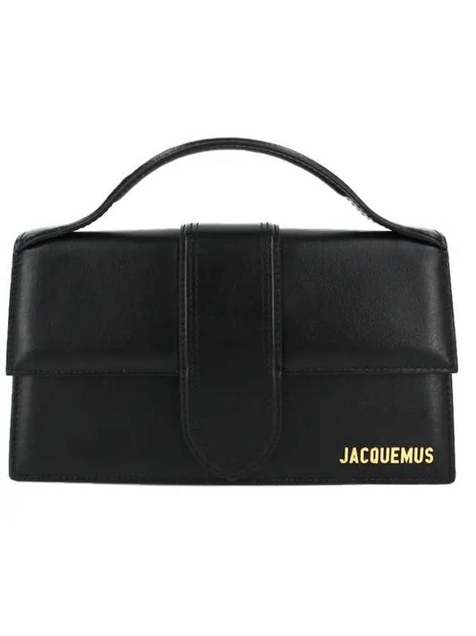 Le Grand Bambino Leather Tote Bag Black - JACQUEMUS - BALAAN 1