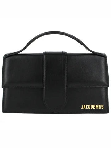 Le Grand Bambino Leather Tote Bag Black - JACQUEMUS - BALAAN 1