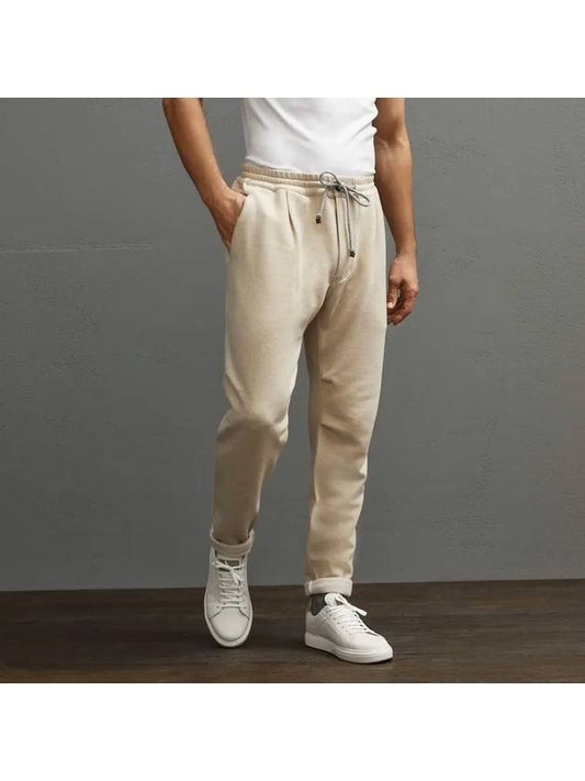 Men's Cashmere Pleated Pants Beige - BRUNELLO CUCINELLI - BALAAN 2