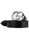 GG Marmont Double Buckle Belt Black Silver - GUCCI - BALAAN 2