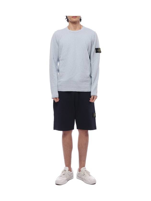 Compass Badge Cotton Track Shorts Navy - STONE ISLAND - BALAAN 4