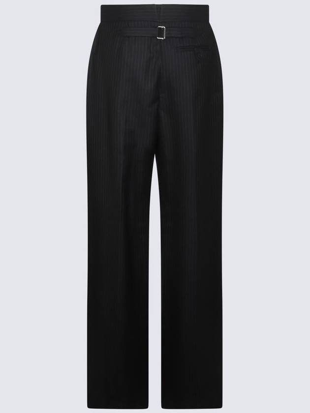 Alexander McQueen Navy Blue Wool Pants - ALEXANDER MCQUEEN - BALAAN 2