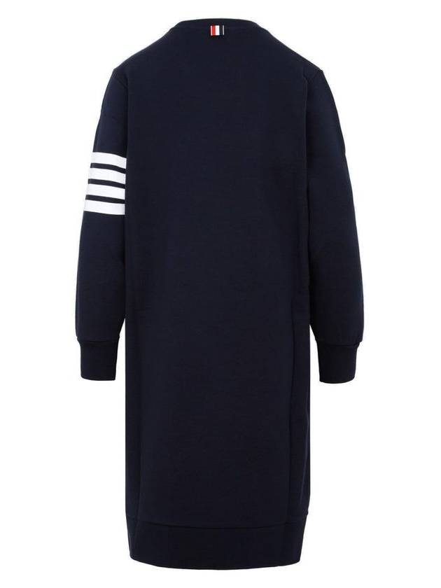 Classic Loopback 4-Bar Sweater Midi Dress Light Navy - THOM BROWNE - BALAAN 3