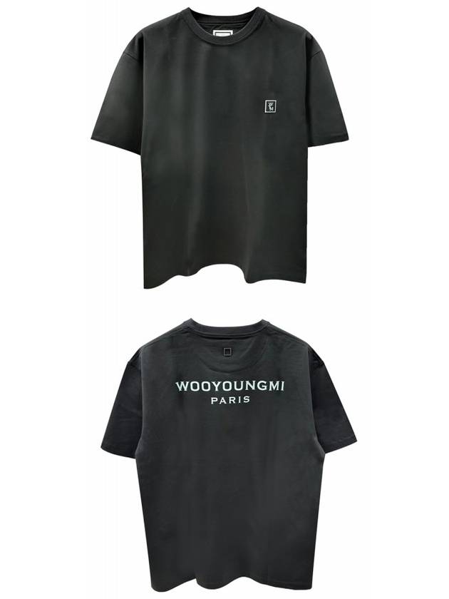 Logo Cotton Short Sleeve T-Shirt Dark Grey - WOOYOUNGMI - BALAAN 5