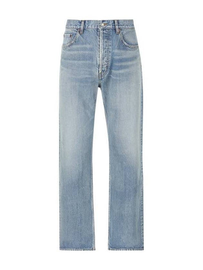 Loose Fit Mid Rise Jeans Blue - SAINT LAURENT - BALAAN 2