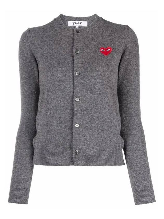 Comme des Garçons Red Waffen Cardigan Dark Gray Women's Cardigan AZ N007 051 3 - GOLDEN GOOSE - BALAAN 1