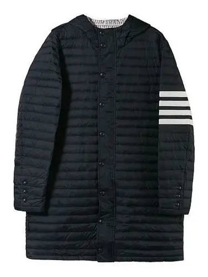 Men's 4 Bar Hooded Padding Navy - THOM BROWNE - BALAAN 2