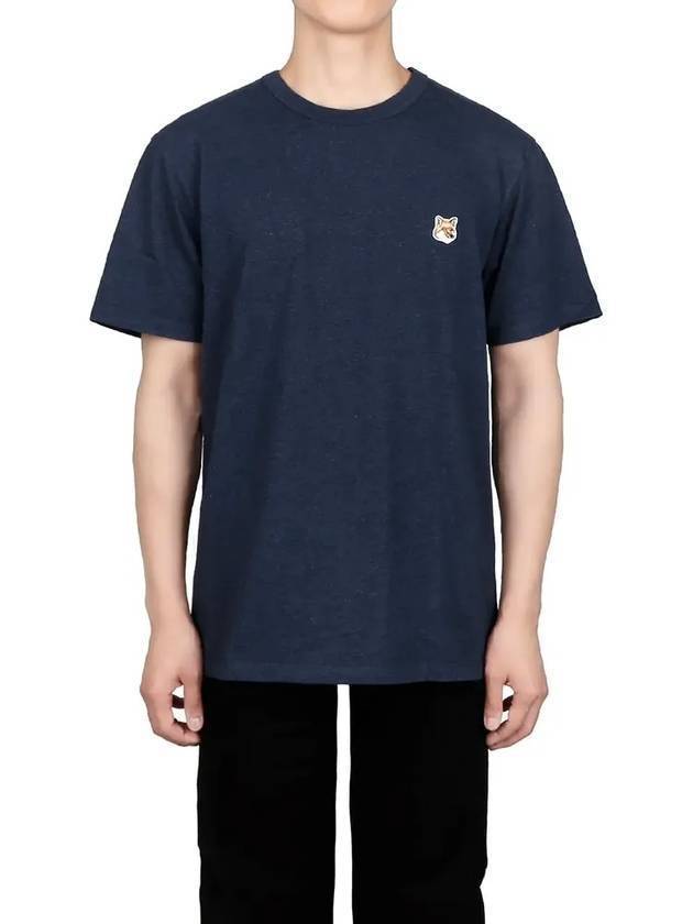 Fox Head Patch Classic Short Sleeve T-Shirt Navy - MAISON KITSUNE - BALAAN 3