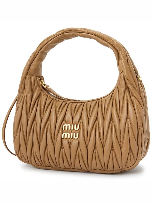 Wander Materasse Nappa Leather Shoulder Bag Brown - MIU MIU - BALAAN 3