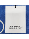 Yenky Zipper Logo Washed Cotton Tote Bag Blue - ISABEL MARANT - BALAAN 9