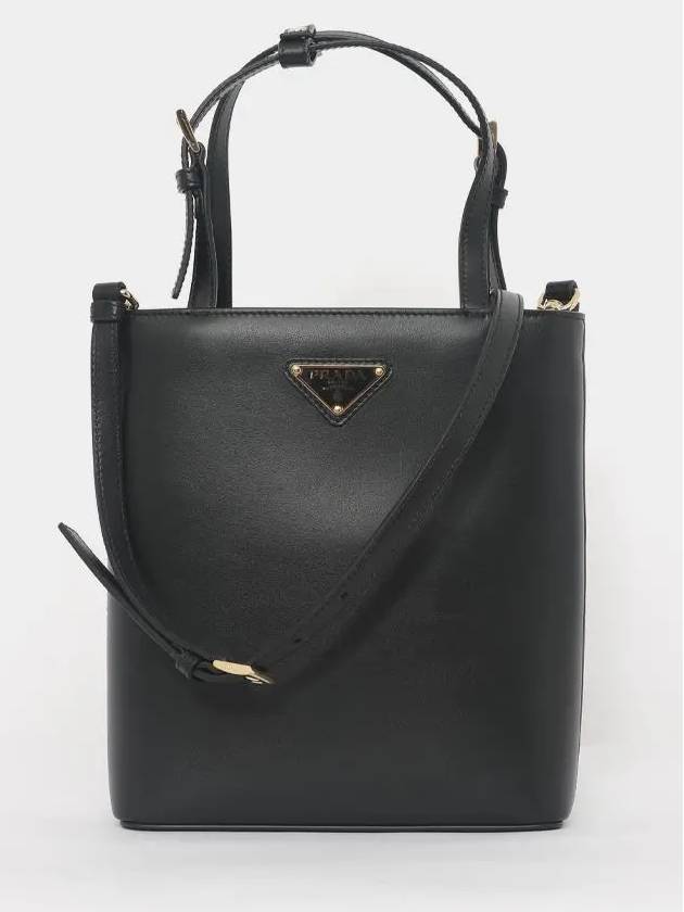 Triangle Logo Tote Bag Black - PRADA - BALAAN 2