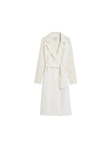 Hello Cashmere Wool Single Coat White - MAX MARA - BALAAN 1