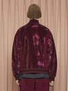 velor corduroy blouson zip-up jacket burgundy - UNALLOYED - BALAAN 4