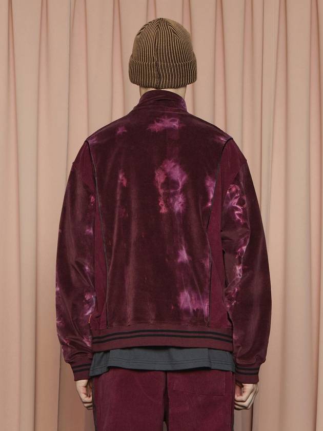 Velour Corduroy Blouson Track Jacket Burgundy - UNALLOYED - BALAAN 4