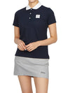 Women's Golf Collar Short Sleeve Polo Shirt Navy - MARK & LONA - BALAAN 6