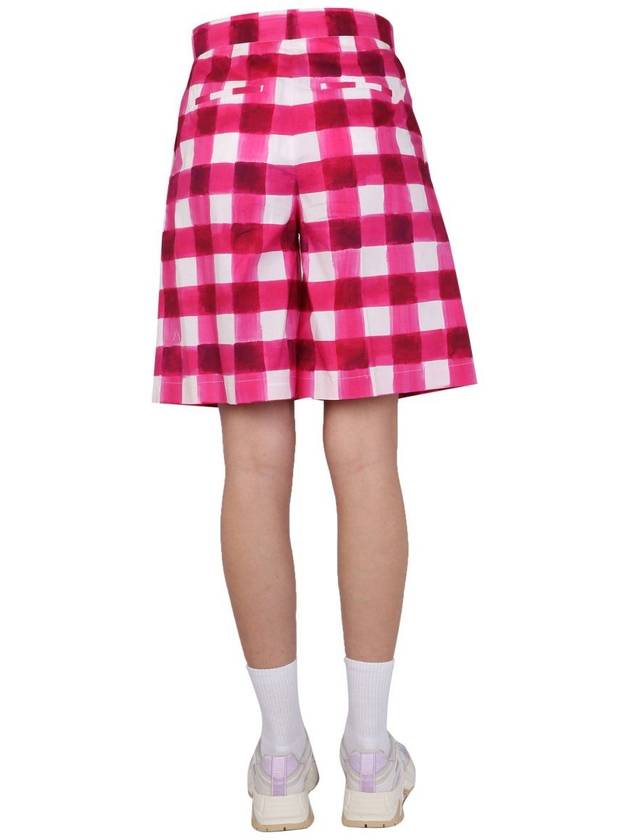 Women's Check Bermuda Shorts Pink - MSGM - BALAAN 5