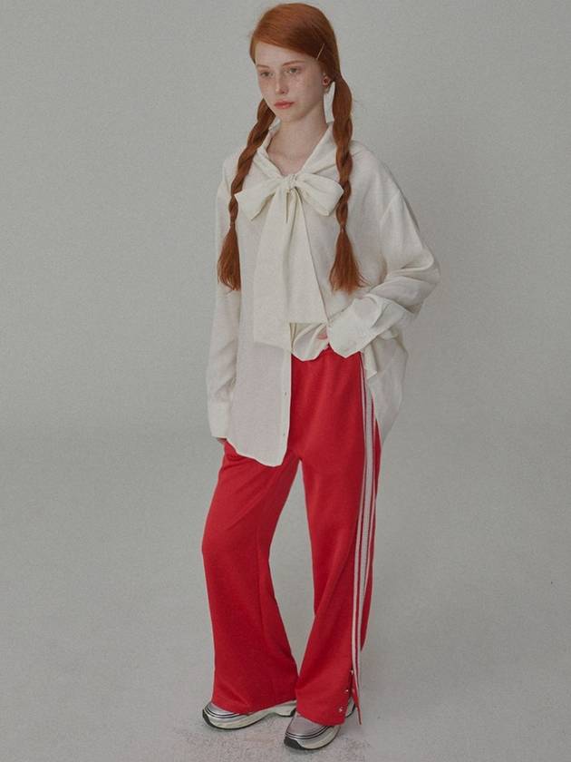 Side Lace Track Pants Red - OPENING SUNSHINE - BALAAN 2