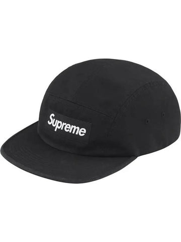 Washed Chino Twill Camp Cap Black - SUPREME - BALAAN 1