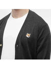 Fox Head Patch Classic Cardigan Anthracite - MAISON KITSUNE - BALAAN 5