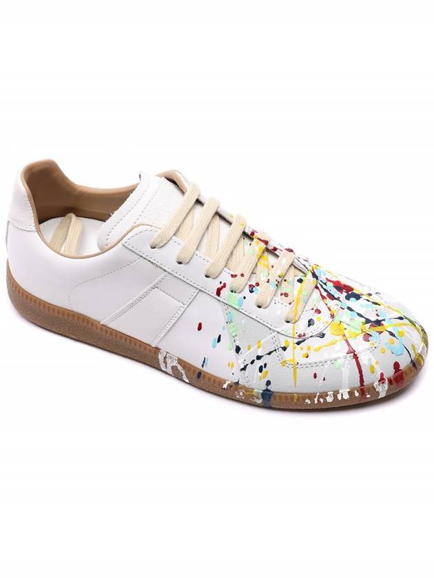 Men's Replica German Army Paint Low Top Sneakers White - MAISON MARGIELA - BALAAN 4