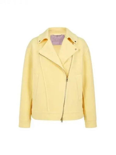 Women s Wool Blend Rider Jacket Yellow 270727 - HERNO - BALAAN 1