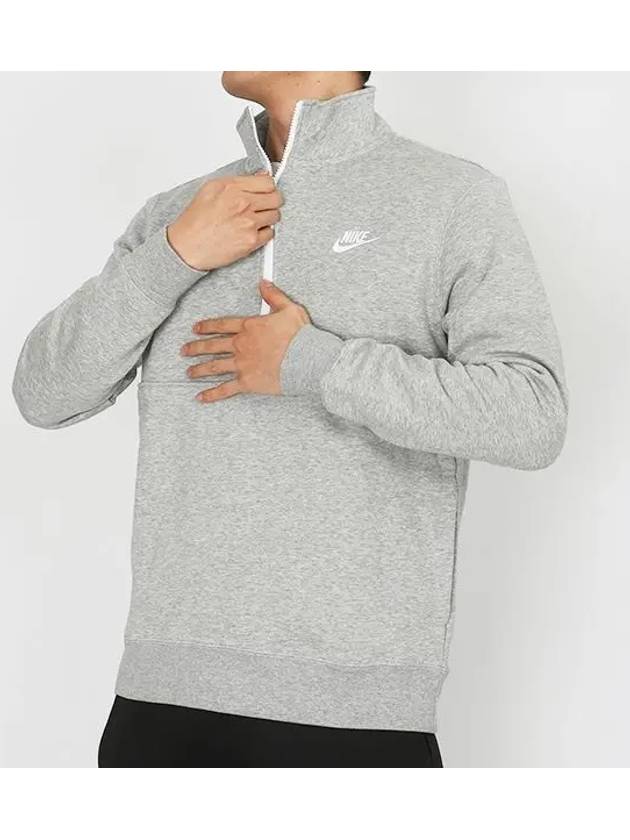 Genuine Sportswear Club Brushed Half Zip Top DD4733 066 - NIKE - BALAAN 2